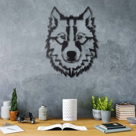 Wallity Wolf v11 Accesorio decorativo de pared de metal Negro